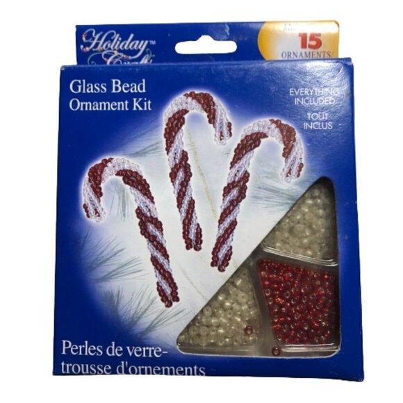 2 Vintage Glass Bead Ornament Craft Kits #3607 - Picture 3 of 5